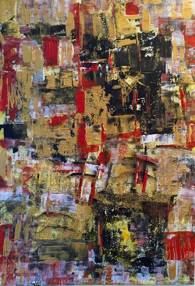 50-Komposition in Gold - 70x100