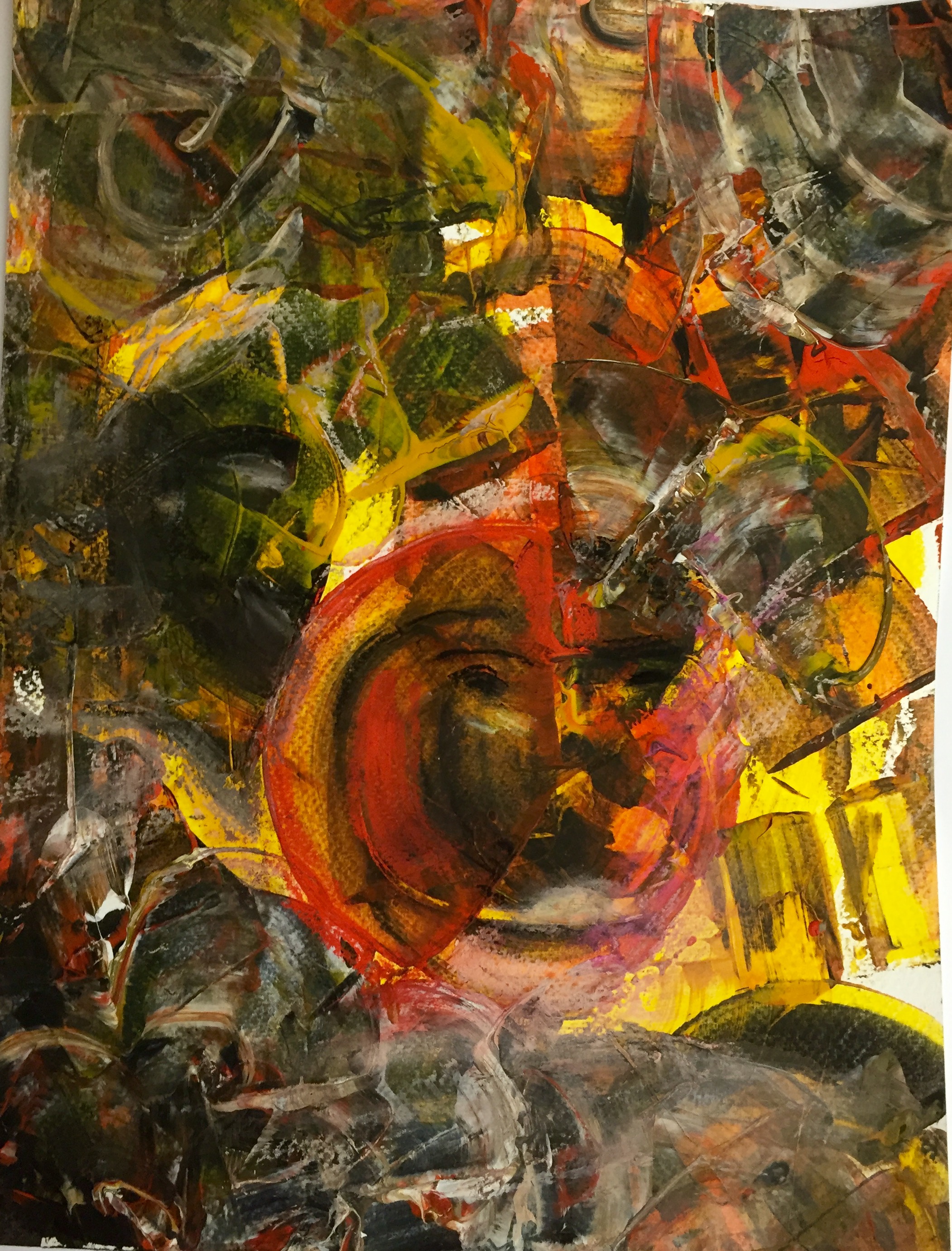 18- Mädchen im Farben-Meer - 40x45